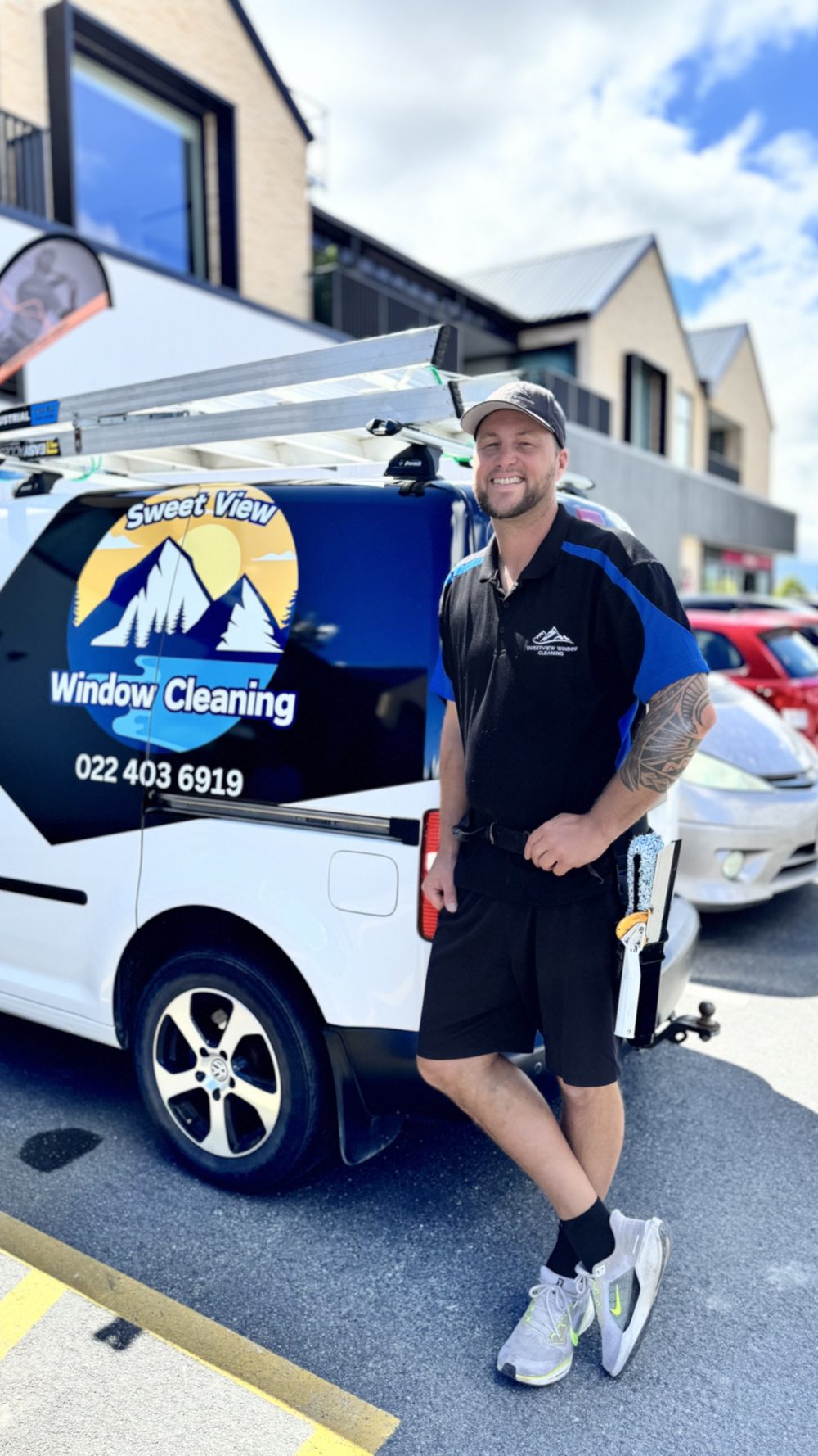 Mike, owner of Sweetview Window Cleaning in Wanaka