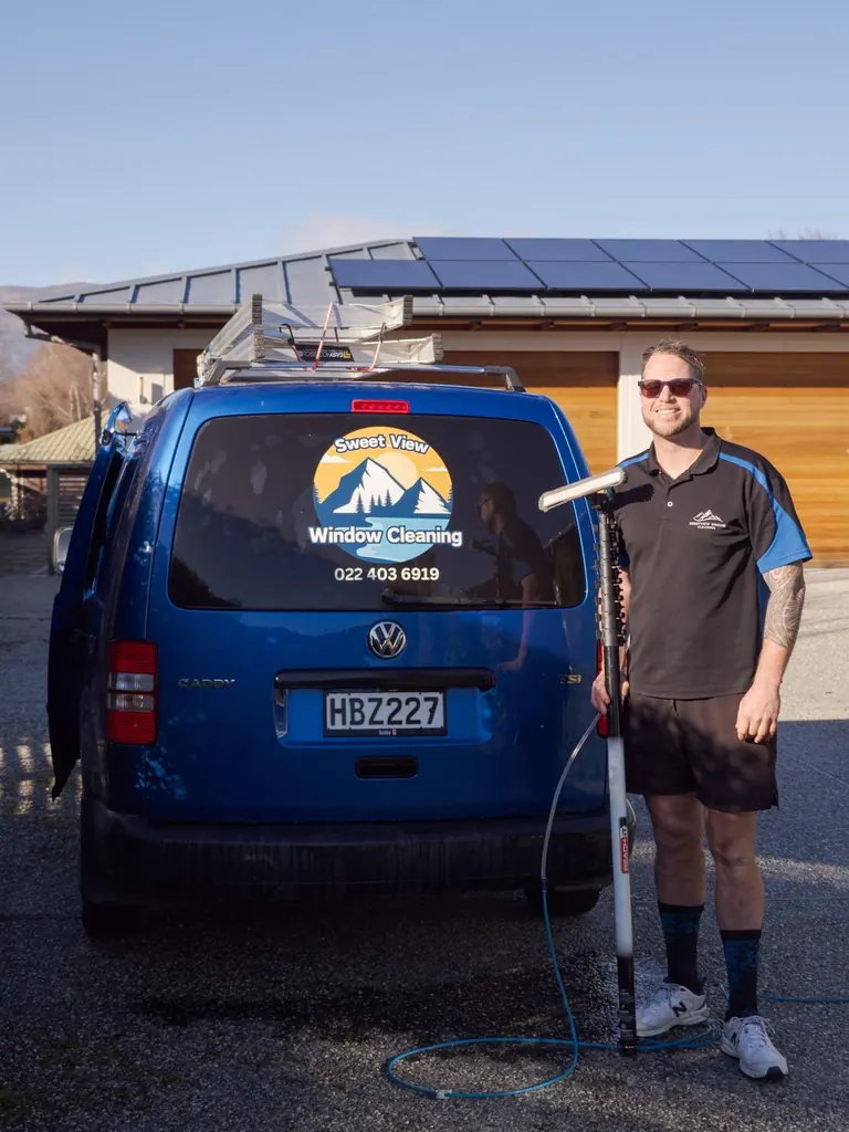 Mike, owner of Sweetview Window Cleaning in Wanaka